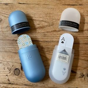 Umbra Ante Playing Cards Two Sets Oblong Oval CasesNew Sealed